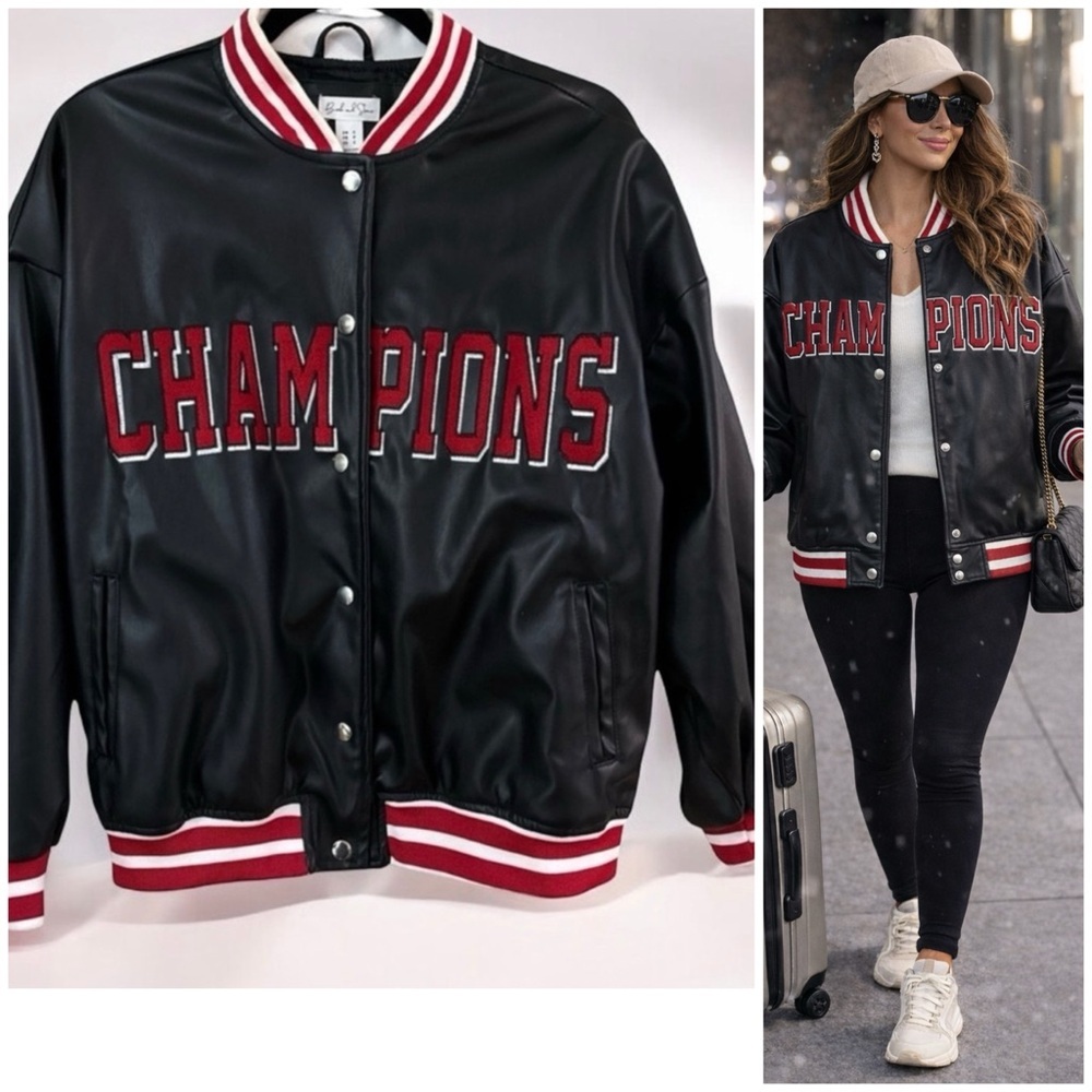 Old School Bomber Y2K Inspired JACKET NWOT Jacket Women's Size S